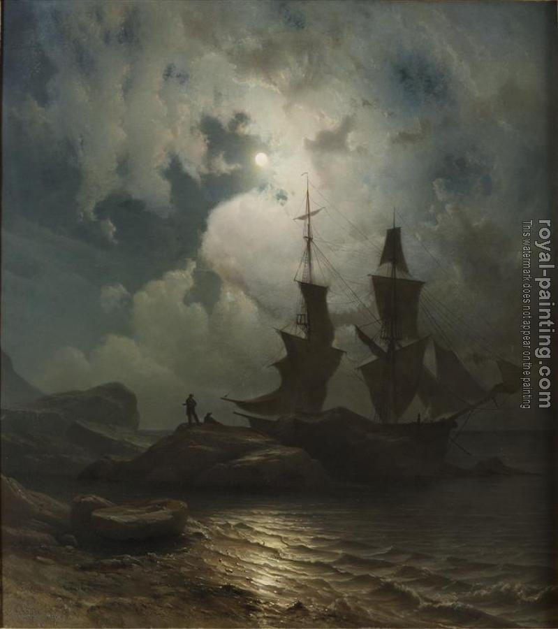 Knud Baade : Maneskinn pa den norske kyst Knud Baade : Maneskinn pa den norske kyst